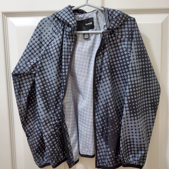 Hurley Gray Polka Dot Kids Raincoat - Picture 1 of 5